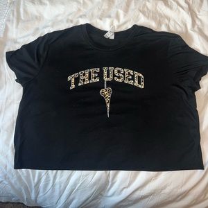 The Used band crop t-shirt